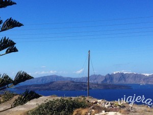 Santorini, vista do hotel - Caldeira e Oia