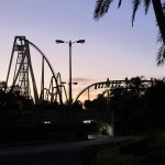 Busch Gardens - Vista ao entardecer da montanha russa Montu