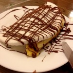 Tapioca de chocolate com banana