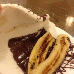 Tapioca de chocolate com banana