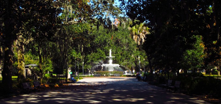 Vista da cidade de Savannah - EUA