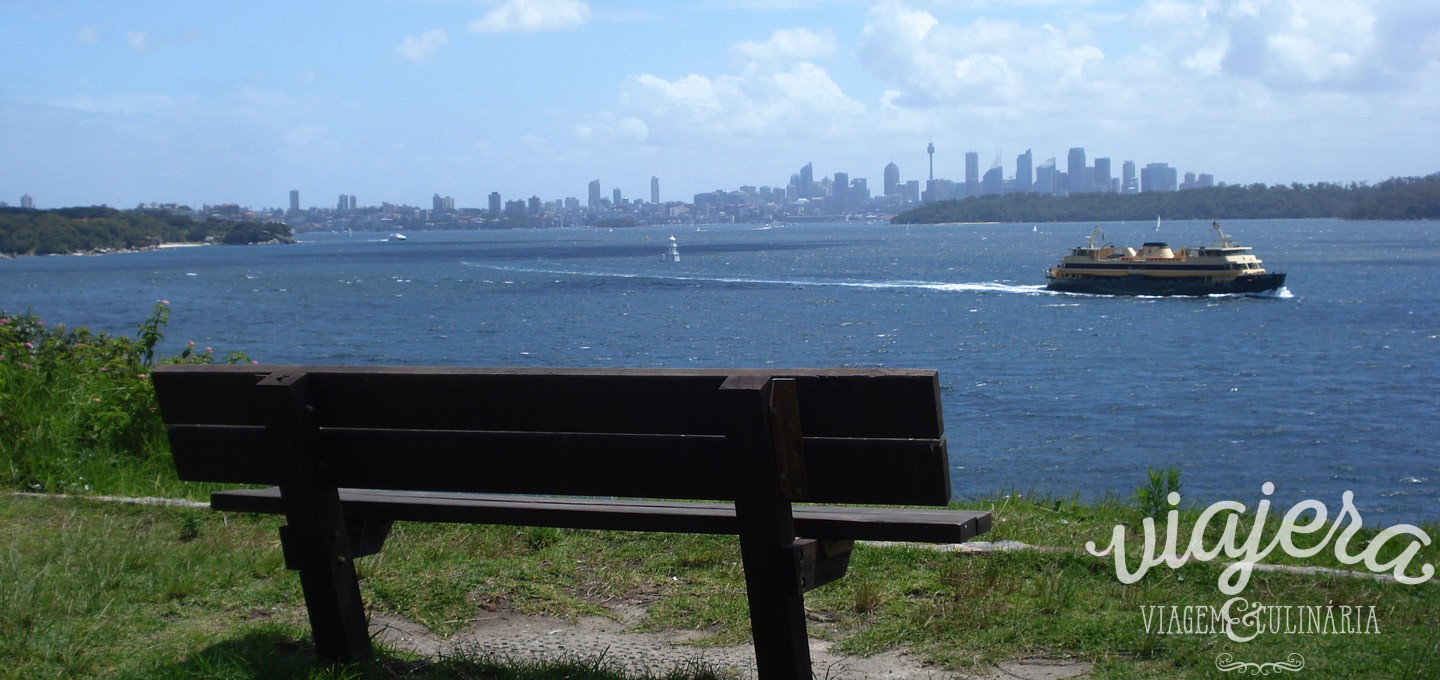 Vista da baía de Sydney a partir de Watsons Bay