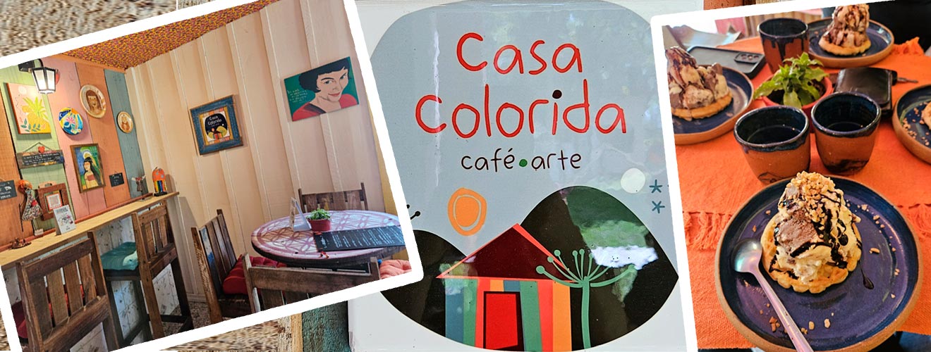 Casa Colorida Café e Arte em Bateias - um lugar aconchegante para passar a tarde