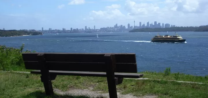 Vista da baía de Sydney a partir de Watsons Bay